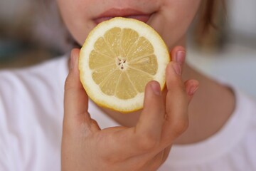 woman with lemon