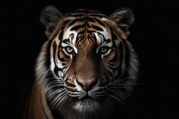 Close up view of tiger's face