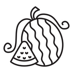 Watermelon fruit icon