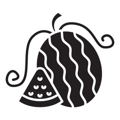 Watermelon fruit icon