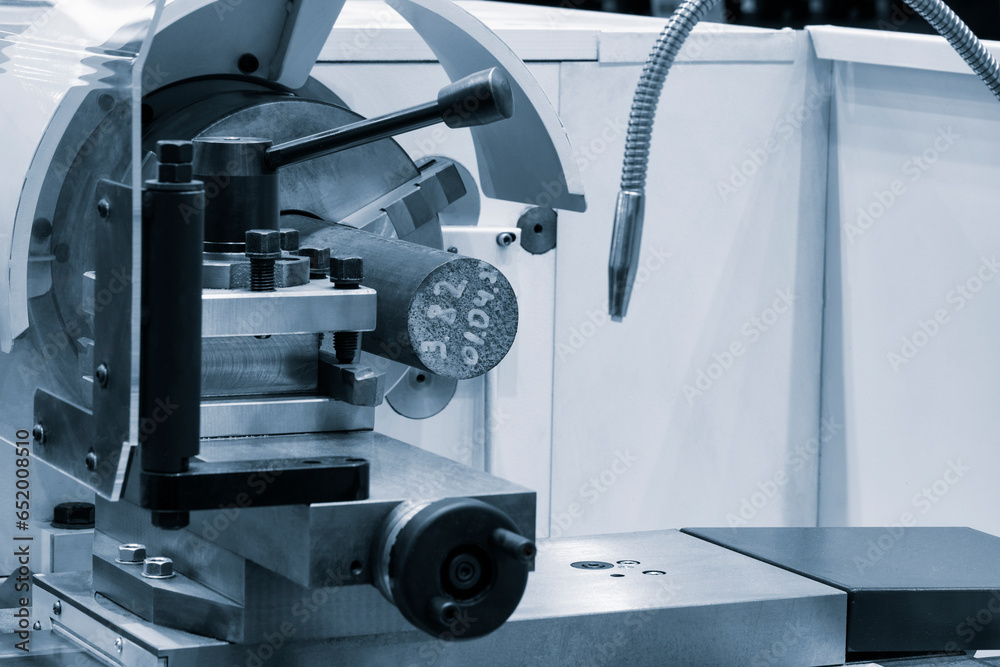 Poster cnc lathe machine in workshop