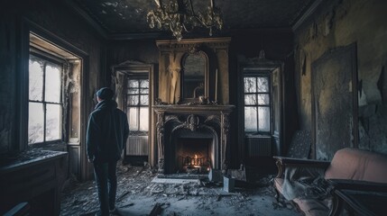  Paranormal Investigators Exploring Abandoned Haunted House