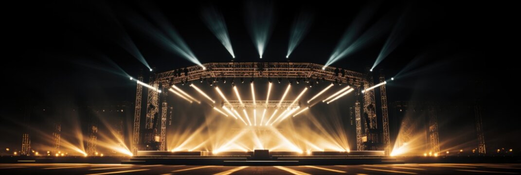 An Image Of A Concert Stage Presented As An Empty Scene Suitable For Festival Events