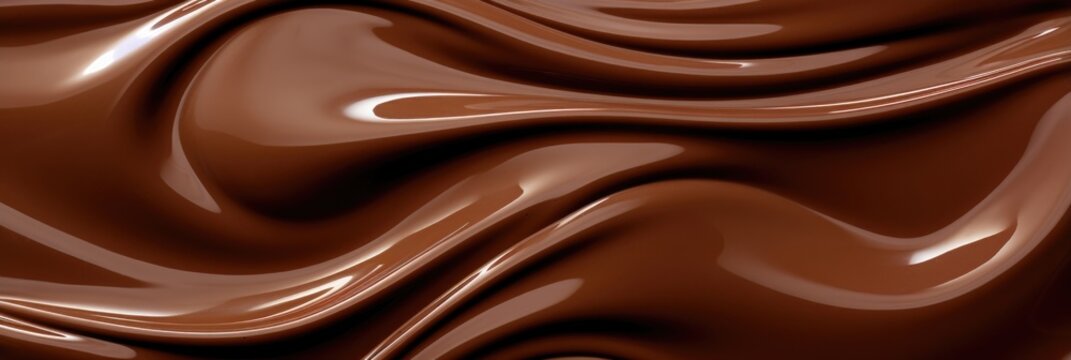 An Image Of A Melted Chocolate Surface Featuring A Closeup View Of Liquid Chocolate As A Background