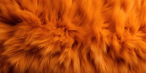 Foto op Plexiglas An Orange Fur Background Texture Featuring Natures Fluffy And Colorful Wool © Ян Заболотний