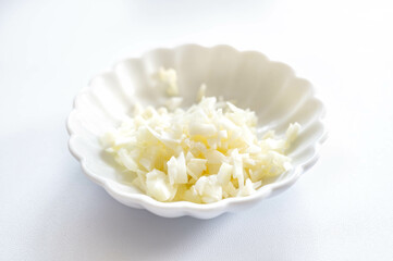 みじん切りしたニンニク