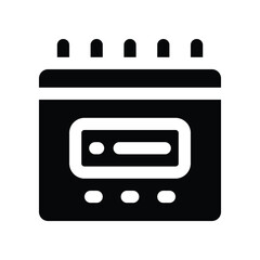 server schedule solid icon. vector icon for your website, mobile, presentation, and logo design.