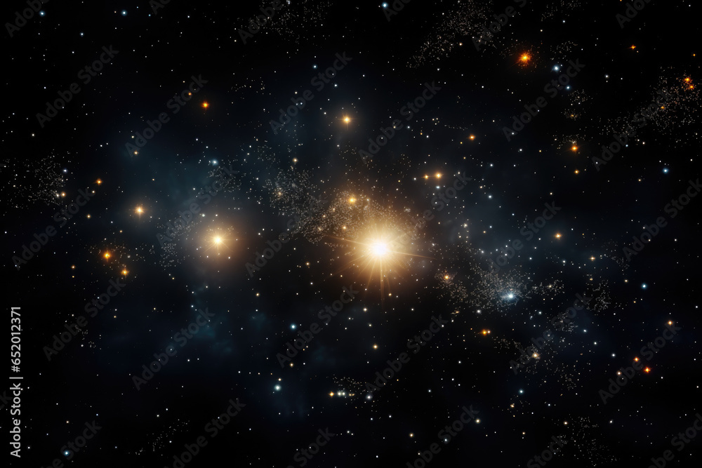 Wall mural a cluster of stars forming a beautiful celestial pattern. generative ai.