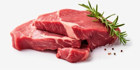 An Image Featuring Raw Beef Meat Presented As A Cutout On A Background