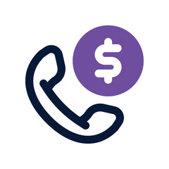 phone dual tone icon. vector icon for your website, mobile, presentation, and logo design.