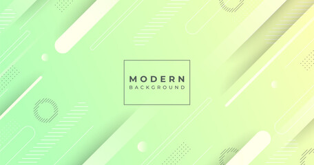 Modern background. colorful . green and yellow pastel. slash pattern. memphis bastract