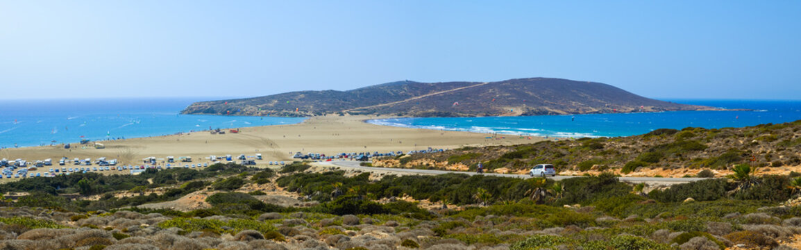 View of Cape Prasonisi on Rhodes island in Greece.