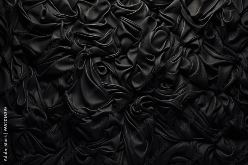 Poster A close-up view of a black fabric texture. This image can be used as a background or as a texture overlay in various design projects.