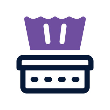 recommend clip art: tissue box dual tone icon. vector icon for your website, mobile, presentation, and logo design.