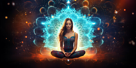 yoga and meditation, generative ai