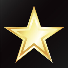 Golden pointed five pointed star unique holiday design