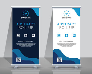 business roll up standee banner design tamplate