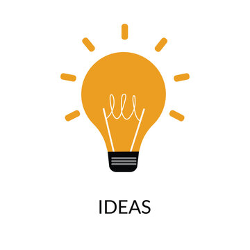 Business idea concept light bulb icon logo vector illustration Idea sign solution thinking concept