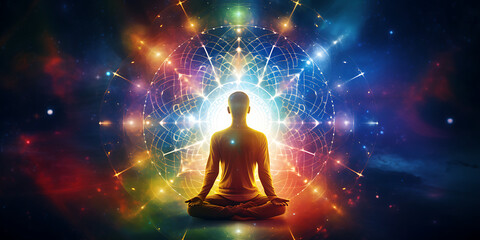 yoga and meditation, astral body, generative ai