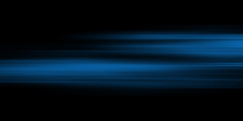  Abstract blue speed lines. Speed ​​of acceleration and movement. Light trails, motion blur effect