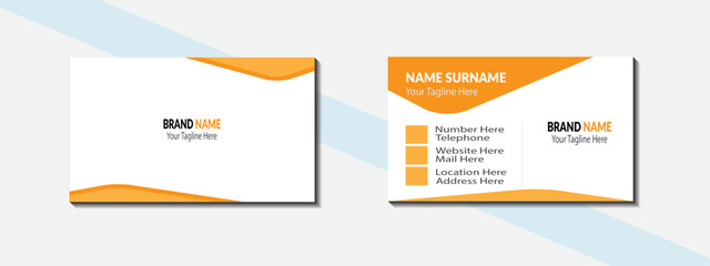 Business card template design colors.