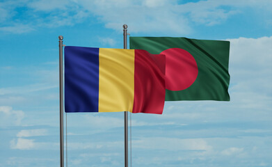 Bangladesh and Romania flag