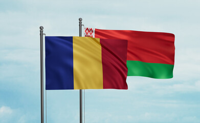 Belarus and Romania flag