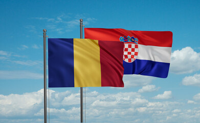 Croatia and Romania flag