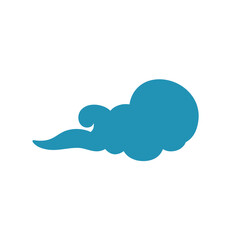 Cloud in Chinese style. Abstract blue cloudy