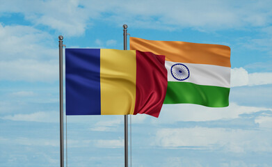 India and Romania flag