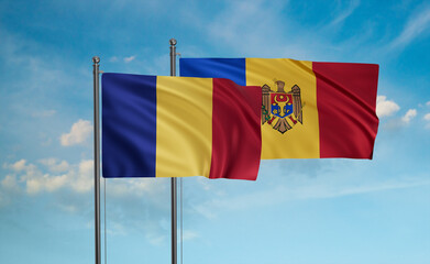 Moldova and Romania flag - 652023559