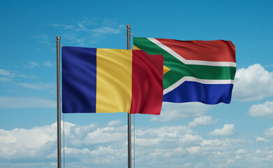 South Africa and Romania flag