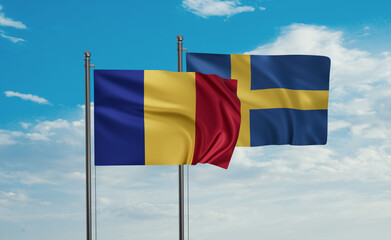 Sweden and Romania flag