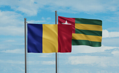 Togo and Romania flag