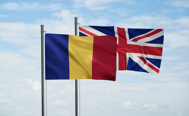 United Kingdom and Romania flag