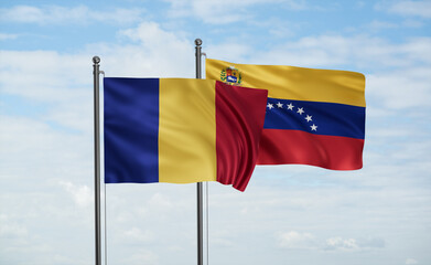 Venezuela and Romania flag