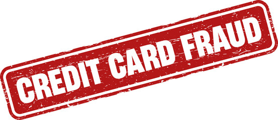 Credit card fraud square grunge stamp
