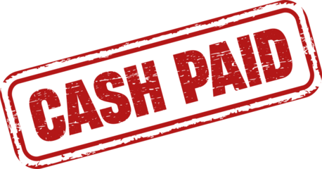 Cash paid square grunge stamp