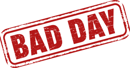 Bad day square grunge stamp