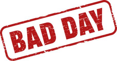 Bad day square grunge stamp