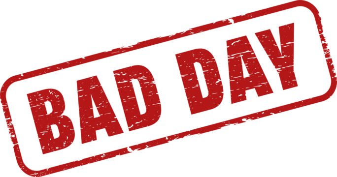 Bad day square grunge stamp