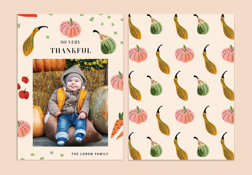 Happy Thanksgiving Greeting Card with Photo