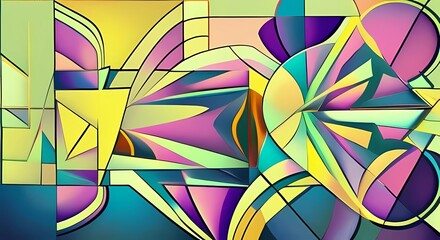 Maximalist abstract colorful background | AI generated |
