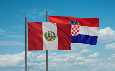 Croatia and Peru flag