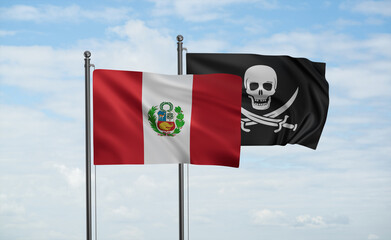 Pirate and Peru flag