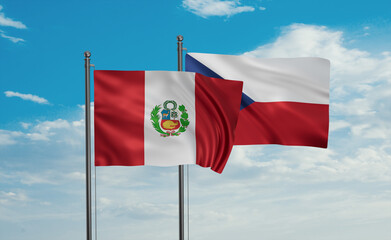 Czech Republic and Peru flag