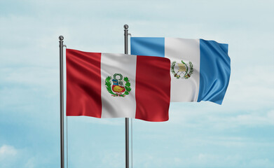 Guatemala and Peru flag
