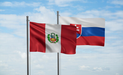 Slovakia and Peru flag