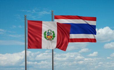 Thailand and Peru flag