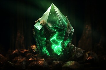 green magic crystal, Generative AI